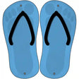 Light Blue Solid Novelty Metal Flip Flops (Set of 2)