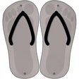 Tan Solid Novelty Metal Flip Flops (Set of 2)