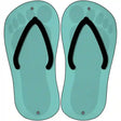 Mint Solid Novelty Metal Flip Flops (Set of 2)