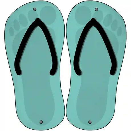 Mint Solid Novelty Metal Flip Flops (Set of 2)