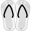 White Solid Novelty Metal Flip Flops (Set of 2)