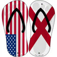 USA|Alabama Flag Novelty Metal Flip Flops (Set of 2)