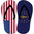 USA|Indiana Flag Novelty Metal Flip Flops (Set of 2)