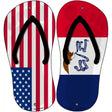 USA|Iowa Flag Novelty Metal Flip Flops (Set of 2)