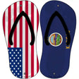 USA|Kansas Flag Novelty Metal Flip Flops (Set of 2)