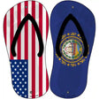 USA|New Hampshire Flag Novelty Metal Flip Flops (Set of 2)