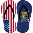 USA|New York Flag Novelty Metal Flip Flops (Set of 2)