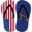 USA|North Dakota Flag Novelty Metal Flip Flops (Set of 2)