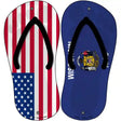 USA|Wisconsin Flag Novelty Metal Flip Flops (Set of 2)