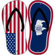 USA|Wyoming Flag Novelty Metal Flip Flops (Set of 2)