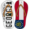 Georgia|GA Flag Novelty Metal Flip Flops (Set of 2)