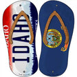 Idaho|ID Flag Novelty Metal Flip Flops (Set of 2)