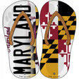 Maryland|MD Flag Novelty Metal Flip Flops (Set of 2)