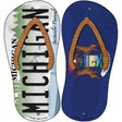 Michigan|MI Flag Novelty Metal Flip Flops (Set of 2)