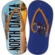 North Dakota|ND Flag Novelty Metal Flip Flops (Set of 2)