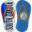 South Dakota|SD Flag Novelty Metal Flip Flops (Set of 2)