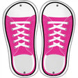 Pink Solid Novelty Metal Shoe Outlines (Set of 2)