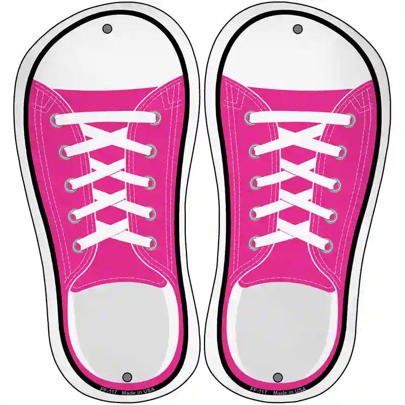 Pink Solid Novelty Metal Shoe Outlines (Set of 2)