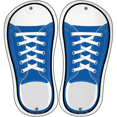 Blue Solid Novelty Metal Shoe Outlines (Set of 2)