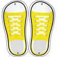 Yellow Solid Novelty Metal Shoe Outlines (Set of 2)