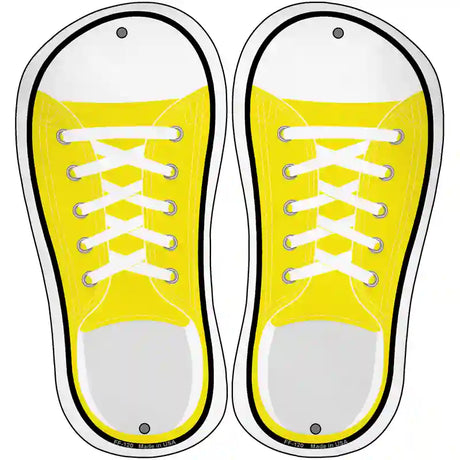 Yellow Solid Novelty Metal Shoe Outlines (Set of 2)