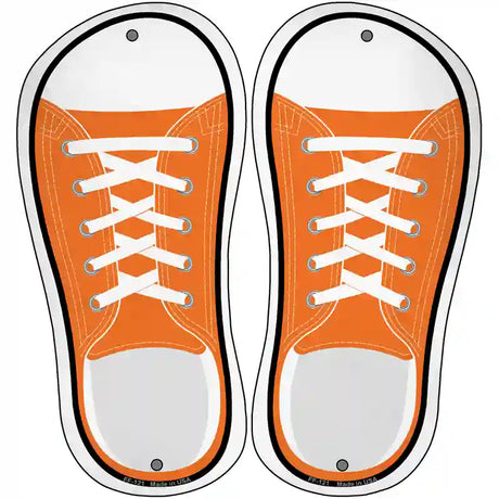 Orange Solid Novelty Metal Shoe Outlines (Set of 2)