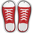 Red Solid Novelty Metal Shoe Outlines (Set of 2)