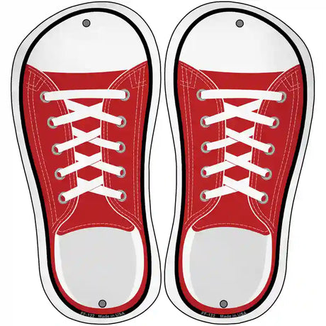 Red Solid Novelty Metal Shoe Outlines (Set of 2)