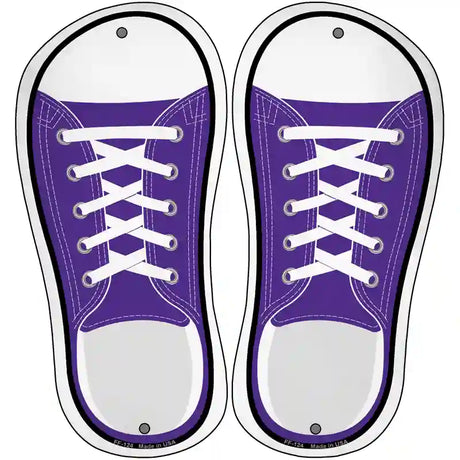 Purple Solid Novelty Metal Shoe Outlines (Set of 2)