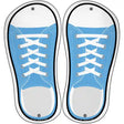 Light Blue Solid Novelty Metal Shoe Outlines (Set of 2)