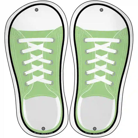 Lime Green Solid Novelty Metal Shoe Outlines (Set of 2)