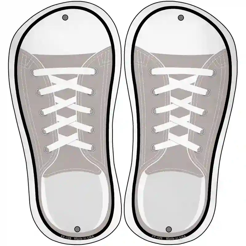 Tan Solid Novelty Metal Shoe Outlines (Set of 2)