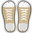 Gold Solid Novelty Metal Shoe Outlines (Set of 2)