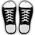 Black Solid Novelty Metal Shoe Outlines (Set of 2)