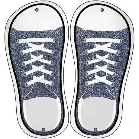 Blue Glitter Novelty Metal Shoe Outlines (Set of 2)