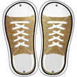 Gold Glitter Novelty Metal Shoe Outlines (Set of 2)