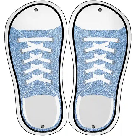 Light Blue Glitter Novelty Metal Shoe Outlines (Set of 2)