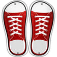 Red Glitter Novelty Metal Shoe Outlines (Set of 2)