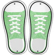 Lime Green Glitter Novelty Metal Shoe Outlines (Set of 2)