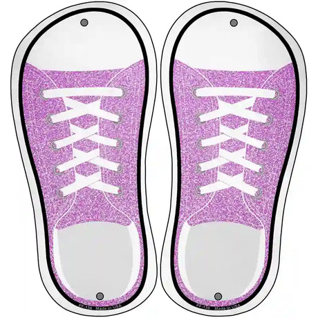 Pink Glitter Novelty Metal Shoe Outlines (Set of 2)