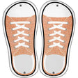 Orange Glitter Novelty Metal Shoe Outlines (Set of 2)