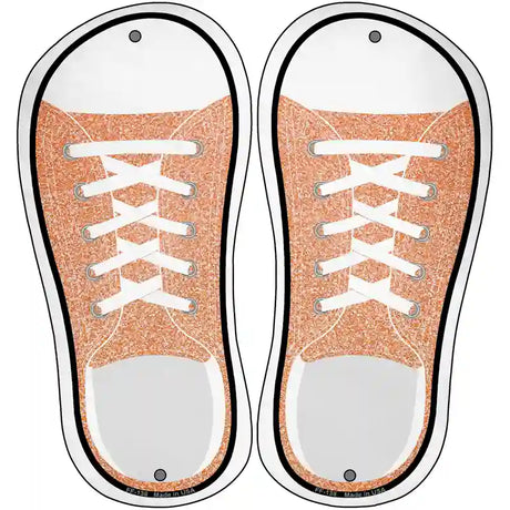 Orange Glitter Novelty Metal Shoe Outlines (Set of 2)