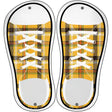 Yellow Plad Novelty Metal Shoe Outlines (Set of 2)