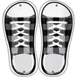 Black Plad Novelty Metal Shoe Outlines (Set of 2)