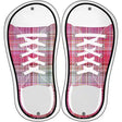 Pink Plad Novelty Metal Shoe Outlines (Set of 2)