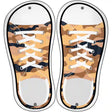 Yellow Camo Novelty Metal Shoe Outlines (Set of 2)