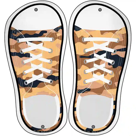 Yellow Camo Novelty Metal Shoe Outlines (Set of 2)