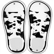 Cow Print Novelty Metal Shoe Outlines (Set of 2)