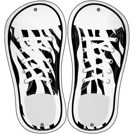 Zebra Print Novelty Metal Shoe Outlines (Set of 2)