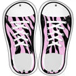 Pink Zebra Print Novelty Metal Shoe Outlines (Set of 2)